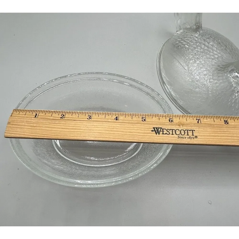Hen On Nest‎ Indiana Glass Clear Red Comb Chicken  Covered Candy Dish Vintage